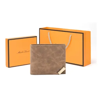 MashaLanti Microfiber Synthetic Leather Money Clip Card Holder Wallet Regular Men's Coffee