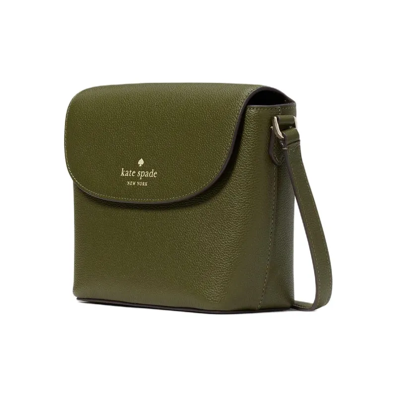 Kate Spade Litchi Grain Leather Shoulder Bag, Crossbody Bag Women's Magic Green-1