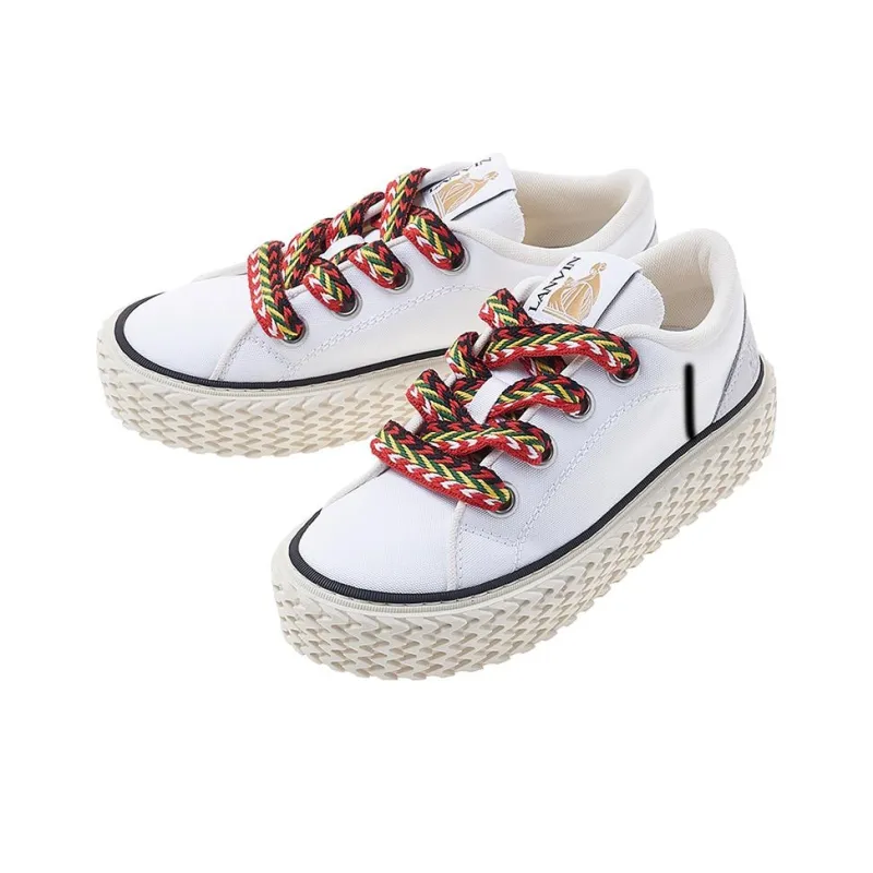 Lanvin Low Top Vulcanized Sneaker White-2