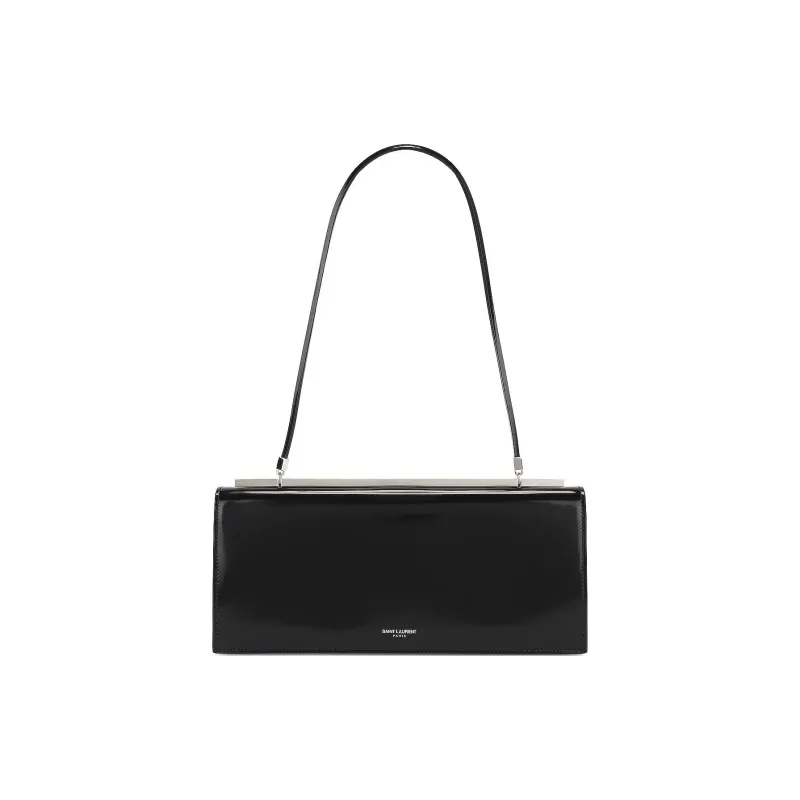 SAINT LAURENT Suzanne Patent Leather Handbag Shoulder Bag Women's Black-0
