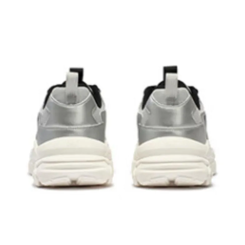 361° Durable Breathable Low Top Running Shoes Women's White Silver-2