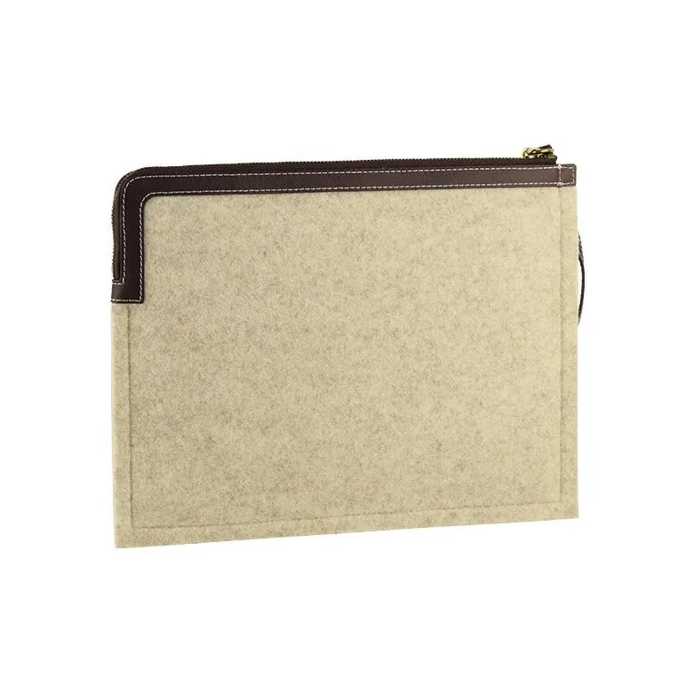 Vivienne Westwood Felt With Leather Clutch Women's Beige, Yellow, & Brown-2