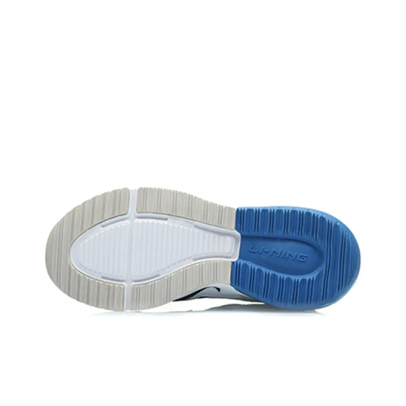 LiNing CF Counterflow Cushioning Anti Slip And Wear Resistant Low Top Sports Casual Shoes Men's White Blue-4