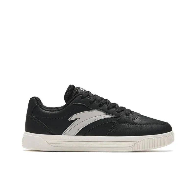 Anta Cushioning Wear Resistant Low Top Skateboard Shoes Men's Black-1
