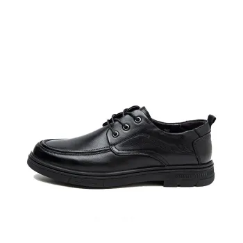 GZZ Dress Shoes Men Low-Top Black