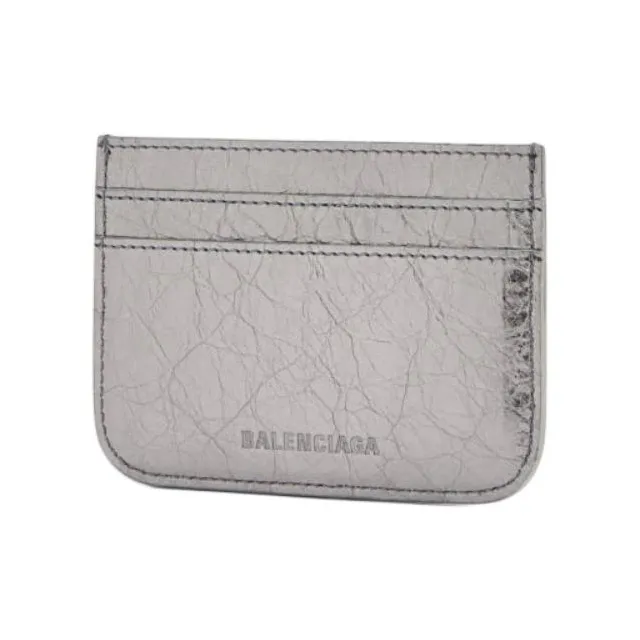 Balenciaga Balenciaga Le Cagole Lambskin Card Holder Women's Silver-2