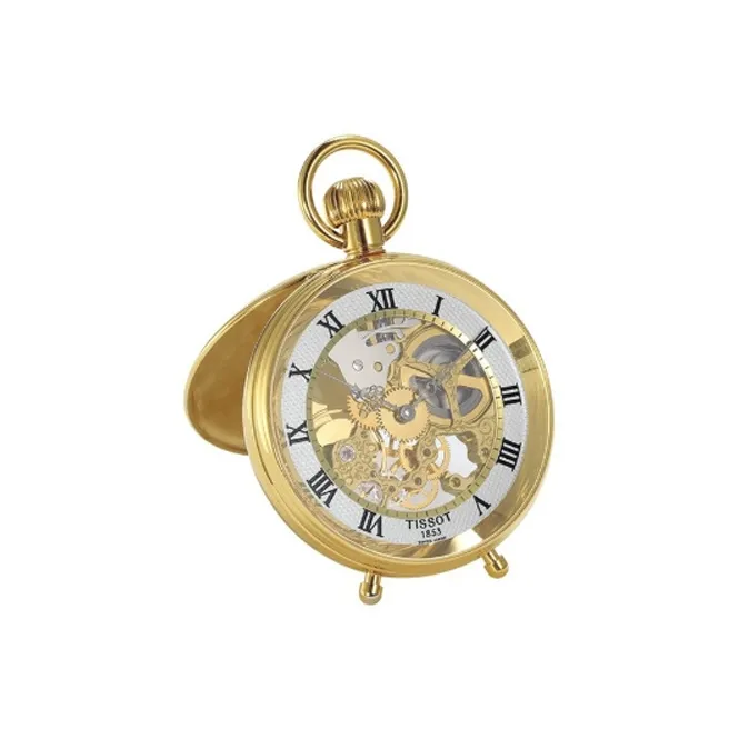 TISSOT Mechanical Movement Brass Pocket Watch 49mm Unisex Silver-0