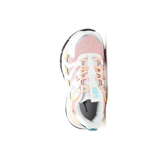 Erke Xun Running Shoes Women's Low Top Ivory White/Mineral Pink-2