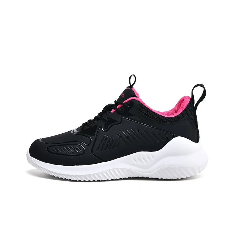 Binary Low Top Running Shoes Women's Black Rose Red-0