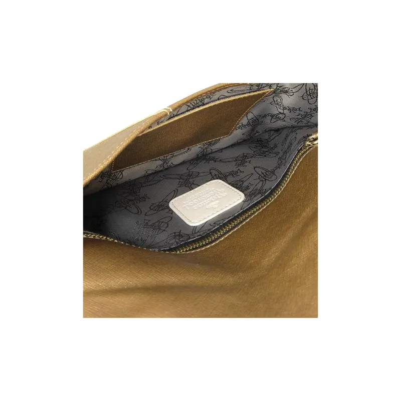 Vivienne Westwood Leather Clutch Women's Gold-5
