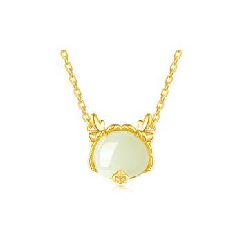 Merci&Merde Chalcedony Jade Necklaces Women's