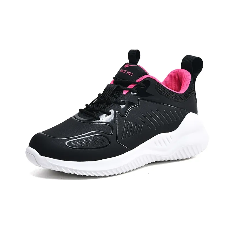 Binary Low Top Running Shoes Women's Black Rose Red-1