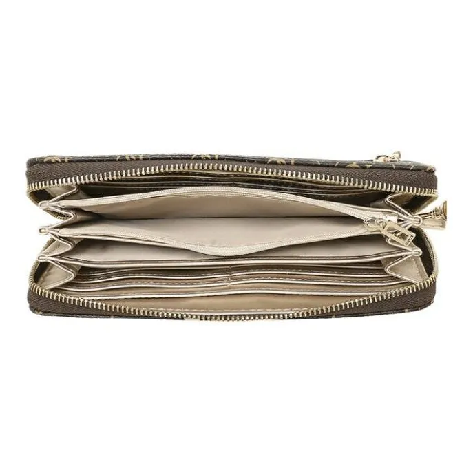 GUESS Synthetic Leather Wallet Large Size Unisex Brown-5