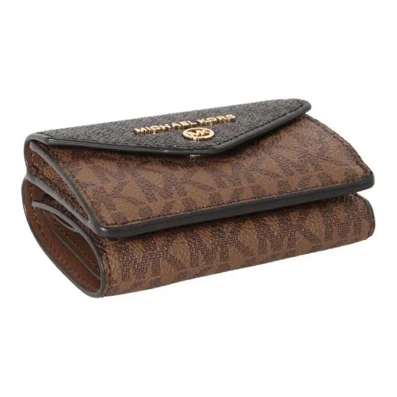MICHAEL KORS PVC Coated Canvas With Leather Wallet Women's Leather Brown-2