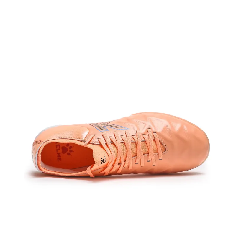 KELME TF Rubber Broken Studs Cushioning Anti Slip And Wear Resistant Soccer Shoes Unisex Coral Orange-3