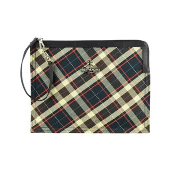 Vivienne Westwood Polyester With Leather Clutch Women's Black & Multicolor
