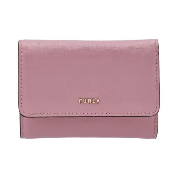 Furla Babylon Calfskin Wallet Women's Pink & Beige