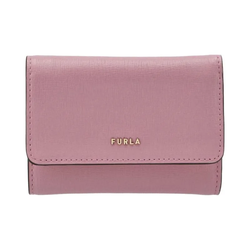 Furla Babylon Calfskin Wallet Women's Pink & Beige-0