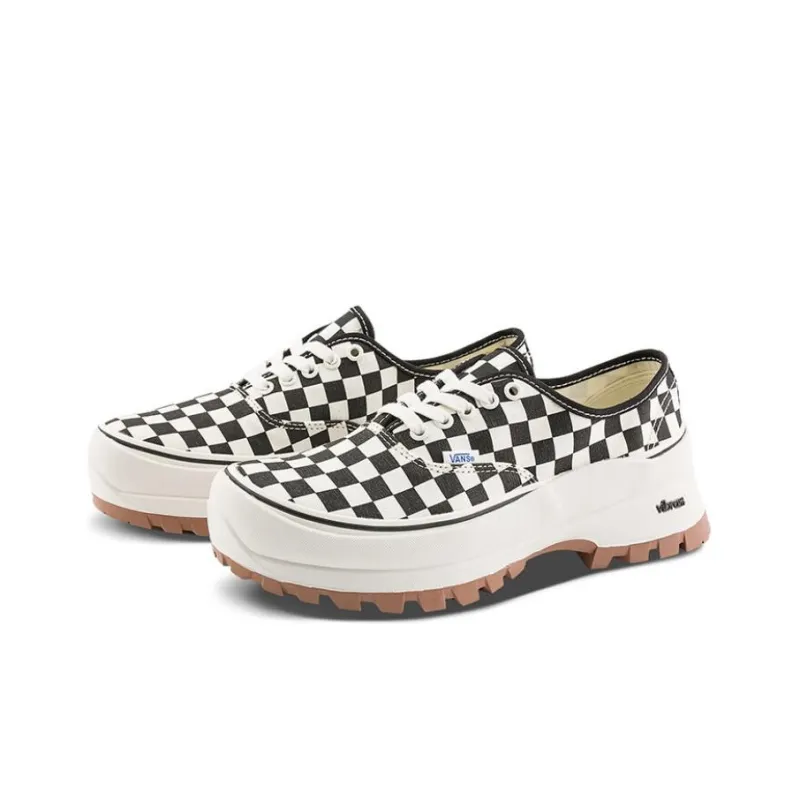 Vans Authentic Vibram Anti Slip Wear Resistant Low Top Canvas Shoes Unisex Black White-1