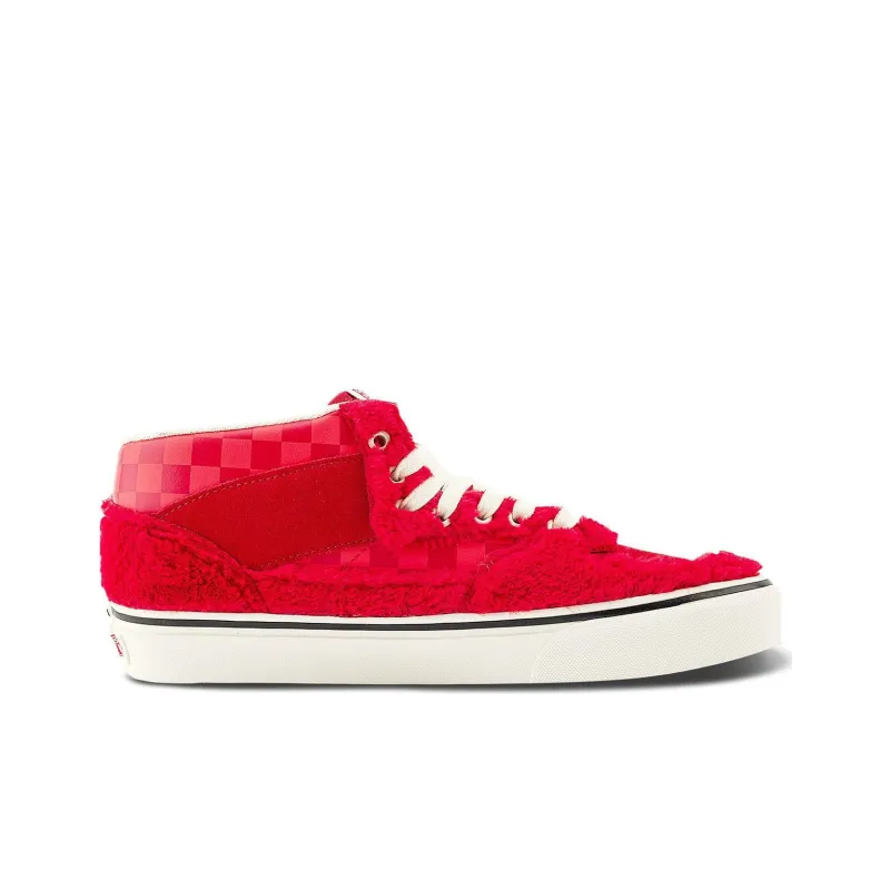 Vans Half Cab Durable Breathable Mid-Top Skateboard Shoes Unisex Red-1