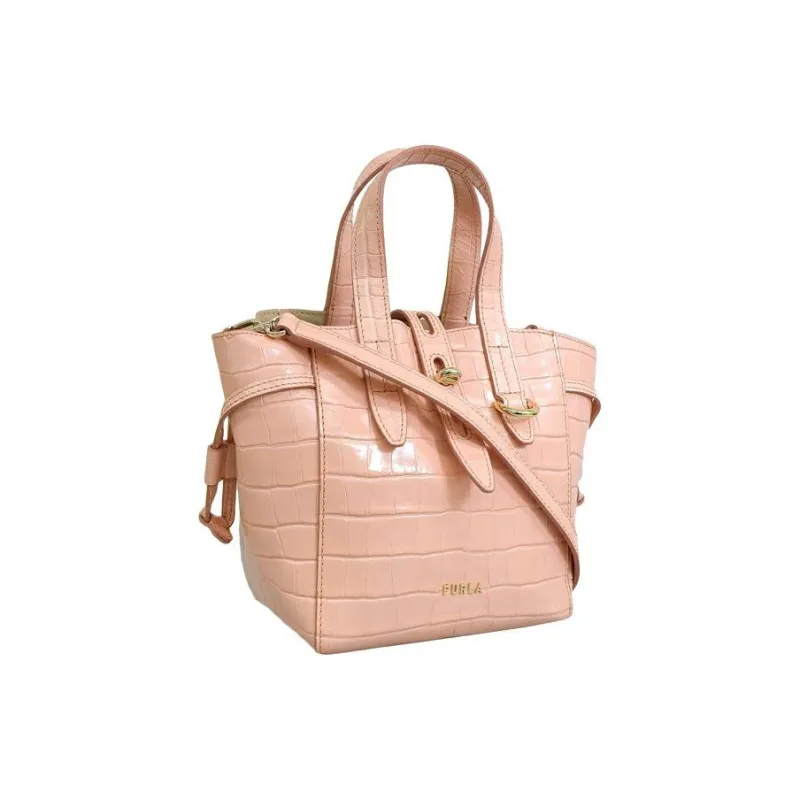Furla Net Collection Leather Tote Bag Shopping Bag Shoulder Bag Crossbody Bag Handbag Mini Women's Rose Pink-1