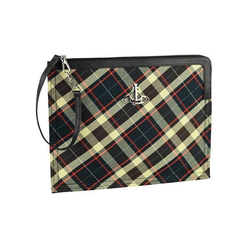 Vivienne Westwood Polyester With Leather Clutch Women's Black & Multicolor-1