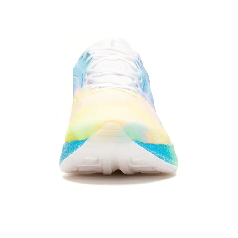 LiNing Super Light 19 Cushioned Anti-Slip Wear-Resistant Breathable Lightweight Low-Top Running Shoes Women's Pink Blue-2