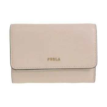 Furla Babylon Leather Wallet Small Size Women's Beige