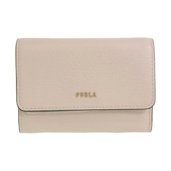 Furla Babylon Leather Wallet Small Size Women's Beige-0