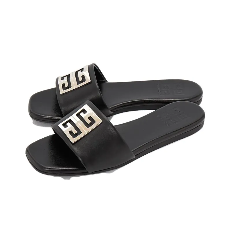 Givenchy Slip Resistant Slide Slippers Women's Black-3