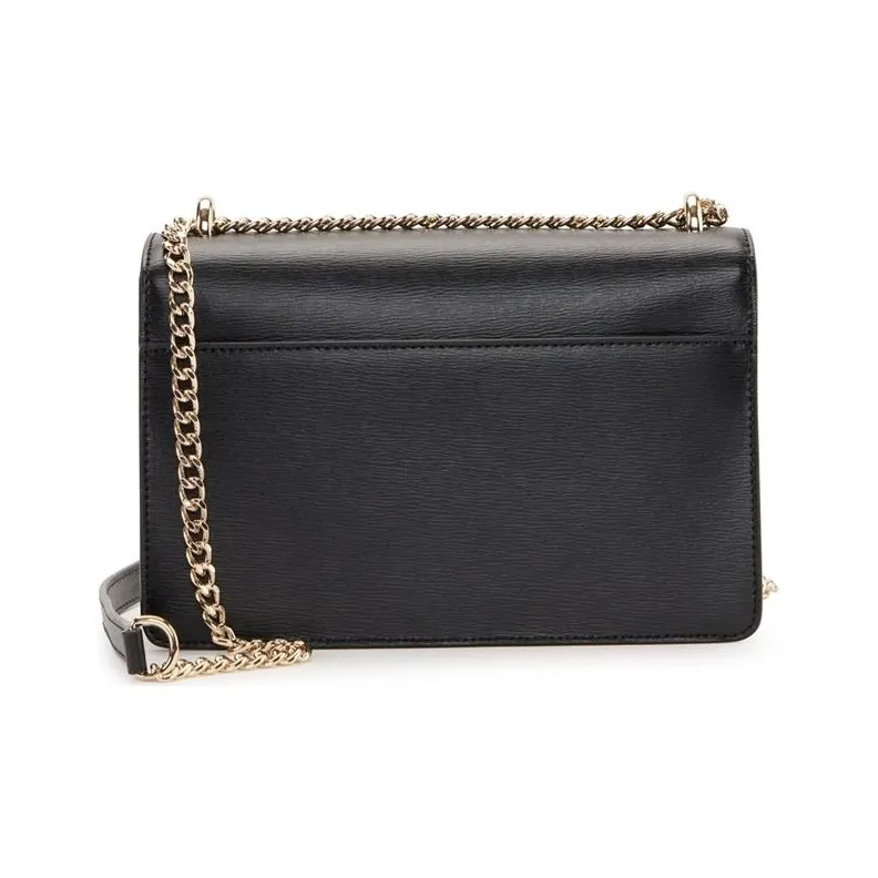 DKNY Leather Bonded Polyester Shoulder Bag Crossbody Bag Women's Black-1