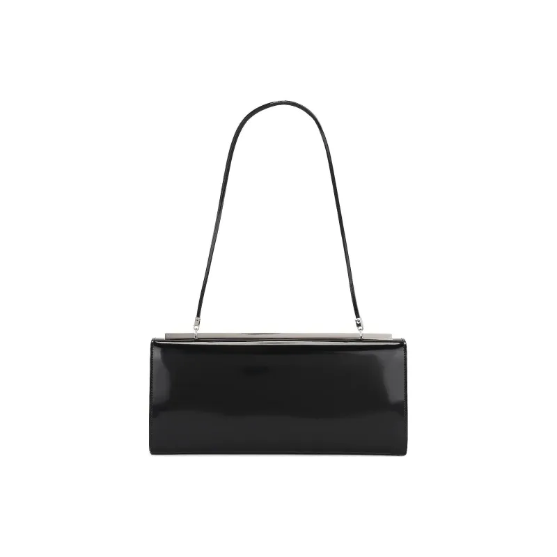 SAINT LAURENT Suzanne Patent Leather Handbag Shoulder Bag Women's Black-2