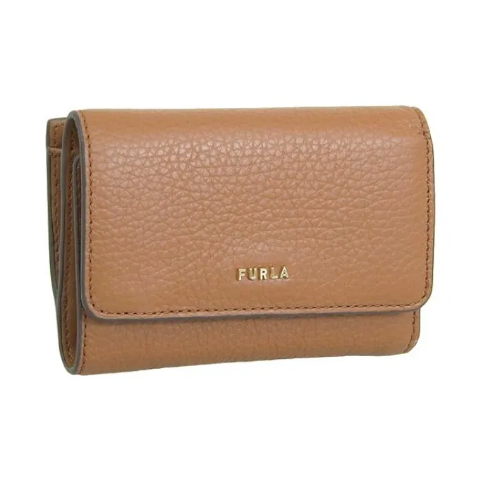 Furla Babylon Leather Wallet Small Size Unisex Cognac-1