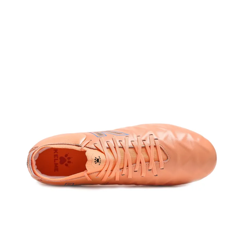KELME MG Rubber Short Studs Anti Slip Wear Resistant Soccer Shoes Unisex Coral Orange-3