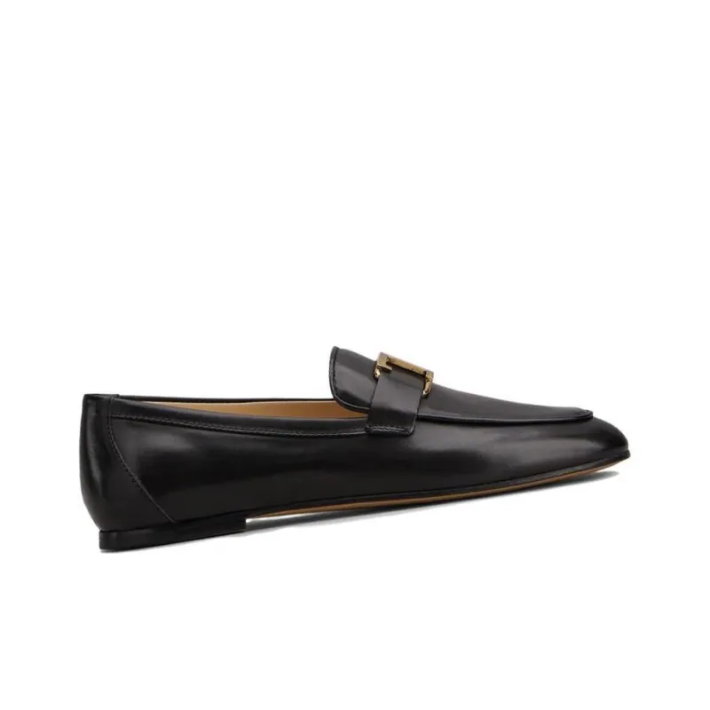 TOD'S T Logo Almond Toe Loafers Women's-1