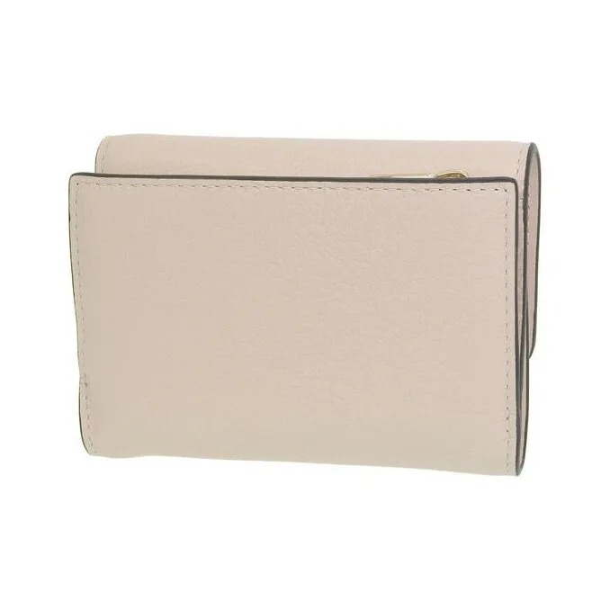 Furla Babylon Leather Wallet Small Size Women's Beige-2