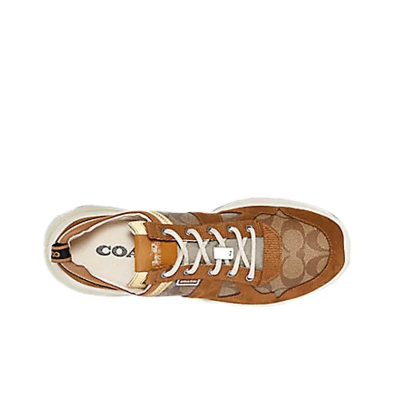 COACH CitySole Cushioning Slip Resistant Low Top Casual Shoes Men's Brown White-3