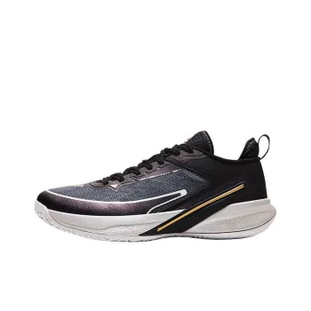 PEAK Tai Chi Volleyball Shoes Cushioning Wear Resistant Low Top Training Shoes Men's Black Gold