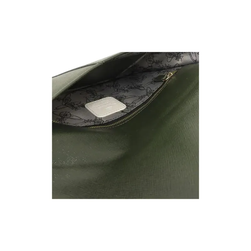 Vivienne Westwood Leather Clutch Women's Green-5