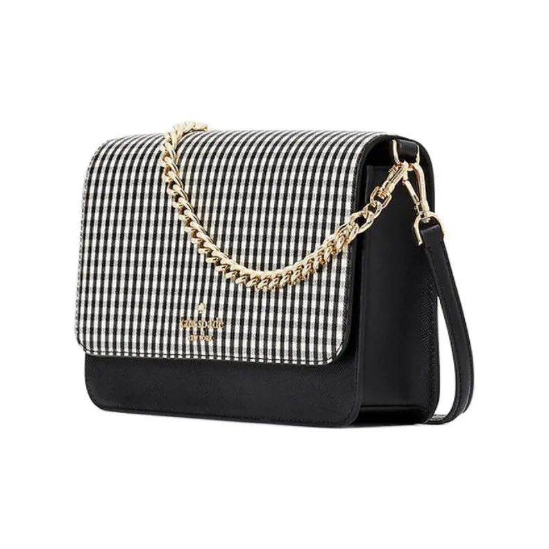 Kate Spade Saffiano Leather Shoulder Bag, Crossbody Bag Women's Black-1