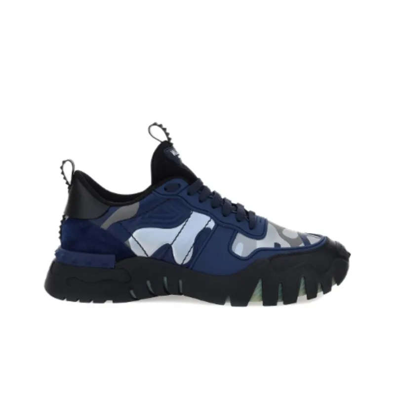 Valentino Rockrunner Lightweight Low Top Casual Shoes Men's Blue-1