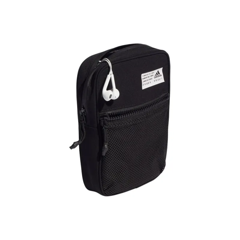 Adidas Recycled Polyester Cell Phone Pouch, Shoulder Bag, Crossbody Bag Mini Unisex Black-2