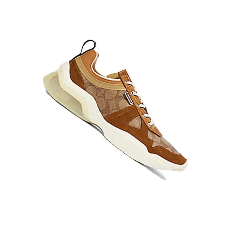 COACH CitySole Cushioning Slip Resistant Low Top Casual Shoes Men's Brown White-2