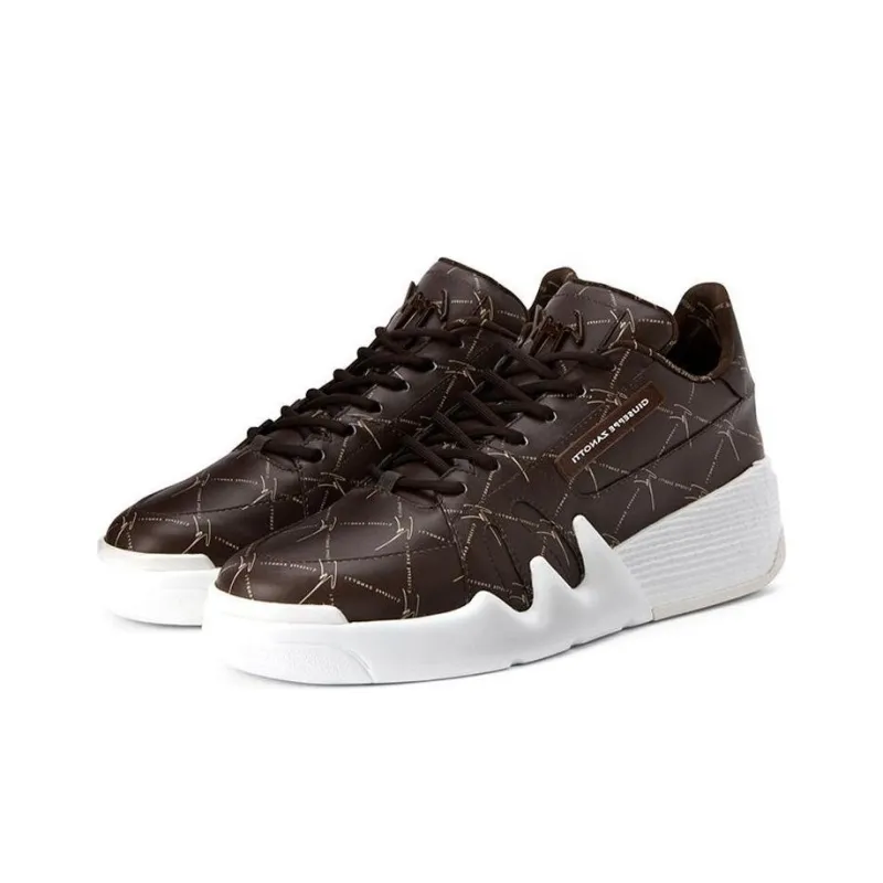 Giuseppe Zanotti/GZ Talon Low Top Skateboard Shoes Men's Brown-3