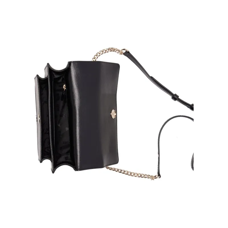DKNY Leather Bonded Polyester Shoulder Bag Crossbody Bag Women's Black-2