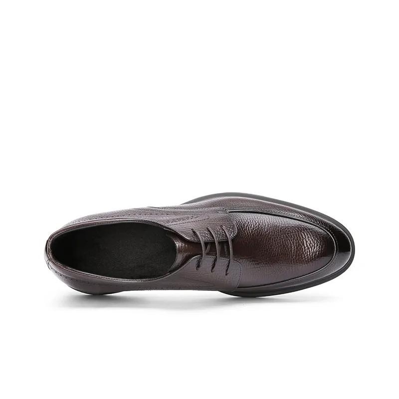 GOLDLION Dress Shoes Men Low Top Black/Brown-5