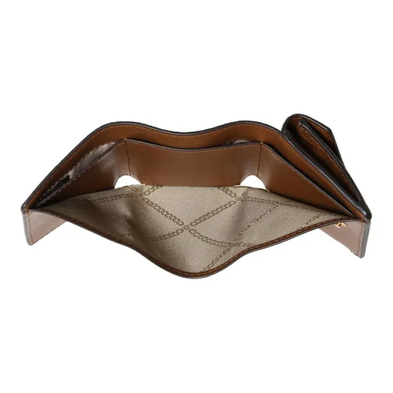 MICHAEL KORS PVC Coated Canvas With Leather Wallet Women's Leather Brown-3