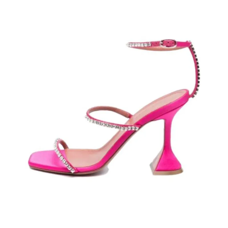 AMINA MUADDI Gilda 95mm Crystal-embellished Sandals-0