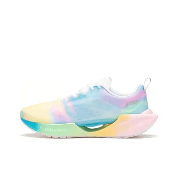 LiNing Super Light 19 Cushioned Anti-Slip Wear-Resistant Breathable Lightweight Low-Top Running Shoes Women's Pink Blue