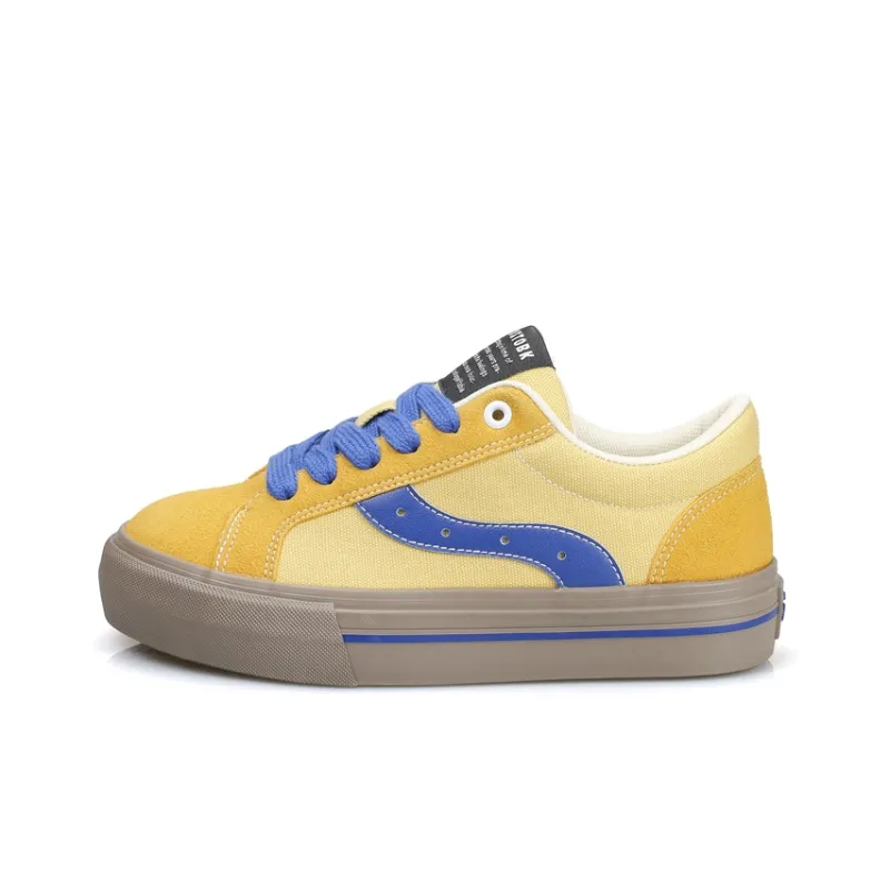 B10CROWN Low Top Skateboard Shoes Women's Yellow-0